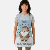 かわいいサンタの雪の結晶 サンタの小さなパン屋の子供たち エプロン (インサイチュ)