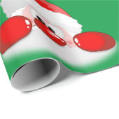 かわいいサンタは直面します ラッピングペーパー (ロールコーナー)