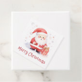 かわいいサンタウォーターのカラーイラストレーションメリークリスマス フェイバータグ (インサイチュ)