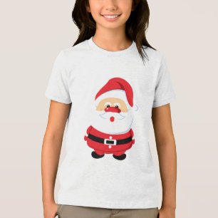 かわいいサンタカスタムクロースTシャツ トライブレンドTシャツ