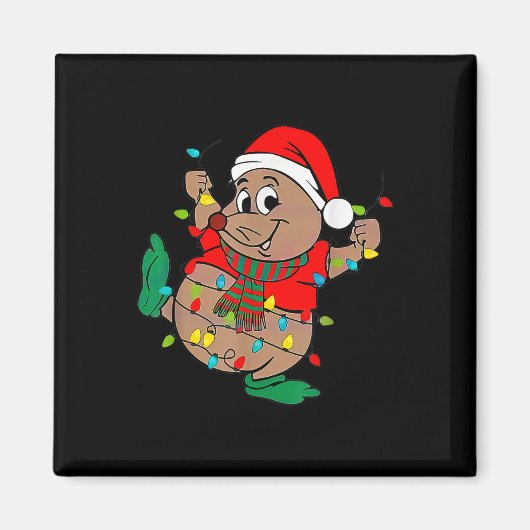 かわいいサンタガスのクリスマスライト マグネット (正面)