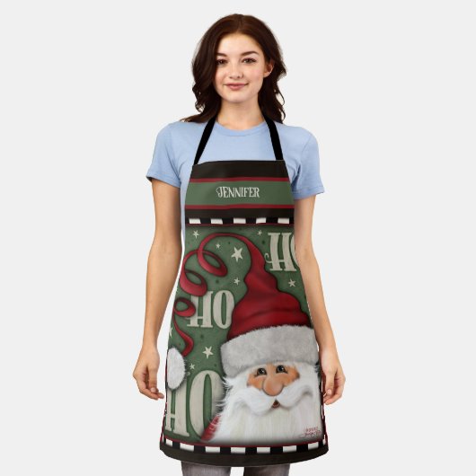 かわいいサンタクリスマお洒落スカスタムのインスピレーション エプロン (着用した状態)