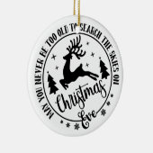 かわいいサンタクリスマスイブクリスマス セラミックオーナメント (右)