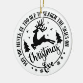 かわいいサンタクリスマスイブクリスマス セラミックオーナメント (左)