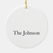 かわいいサンタクリスマスイブクリスマス セラミックオーナメント (裏面)