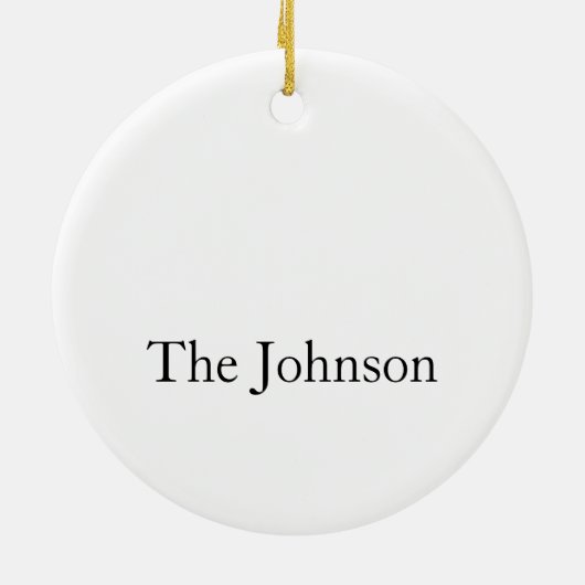 かわいいサンタクリスマスイブクリスマス セラミックオーナメント (裏面)