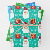 かわいいサンタクリスマススノーフレーク&ギフトラッピングP ラッピングペーパーシート (インサイチュ)