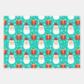 かわいいサンタクリスマススノーフレーク&ギフトラッピングP ラッピングペーパーシート (正面)