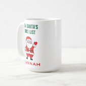 かわいいサンタクリスマスニースリスト名を追加 コーヒーマグカップ (正面左)