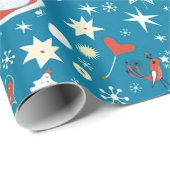 かわいいサンタクリスマスパターンラッピング紙 ラッピングペーパー (ロールコーナー)