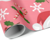 かわいいサンタクリスマスパターン ラッピングペーパー (ロールコーナー)