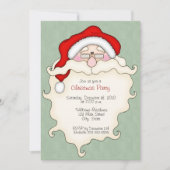 かわいいサンタクリスマスパーティの招待状 招待状 (正面)