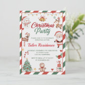 かわいいサンタクリスマスパーティー 招待状 (スタンド正面)