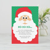 かわいいサンタクリスマスパーティー 招待状 (スタンド正面)