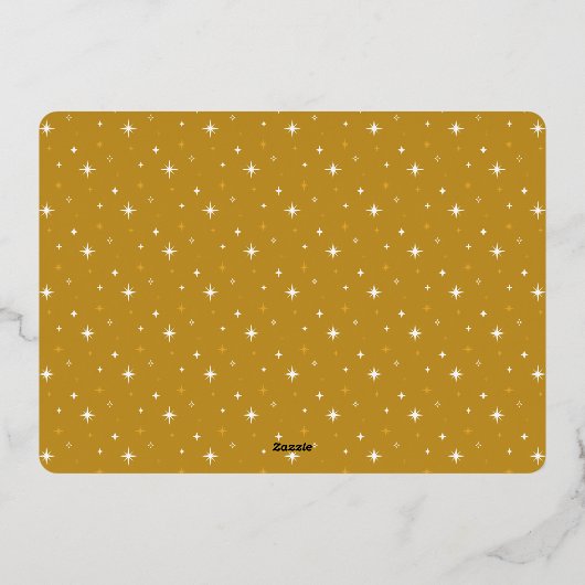 かわいいサンタクリスマスフォイル休日グリーティングカード 箔シーズンカード (裏面)