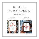 かわいいサンタクリスマスブランチ 招待状