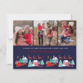 かわいいサンタクリスマスホリデー3枚 シーズンカード (正面)