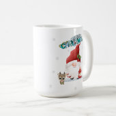 かわいいサンタクリスマス格言とトナカイ コーヒーマグカップ (正面右)