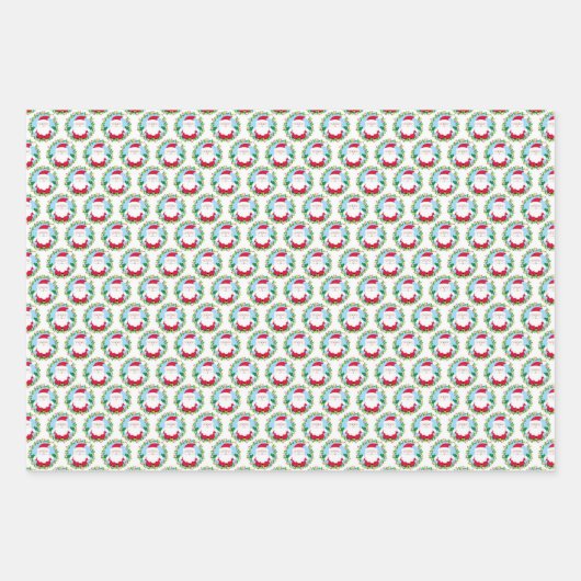 かわいいサンタクリスマス ラッピングペーパーシート (正面2)