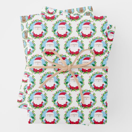 かわいいサンタクリスマス ラッピングペーパーシート (インサイチュ)
