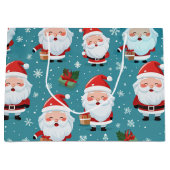 かわいいサンタクリスマス ラージペーパーバッグ (正面)
