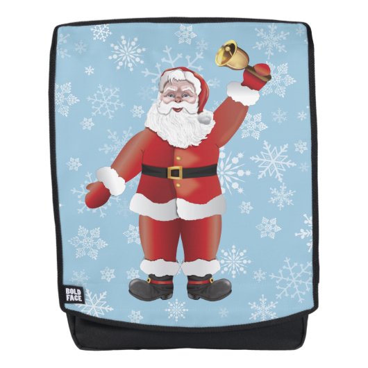 かわいいサンタクロースおもしろいクリスマスアニメ バックパック (正面)