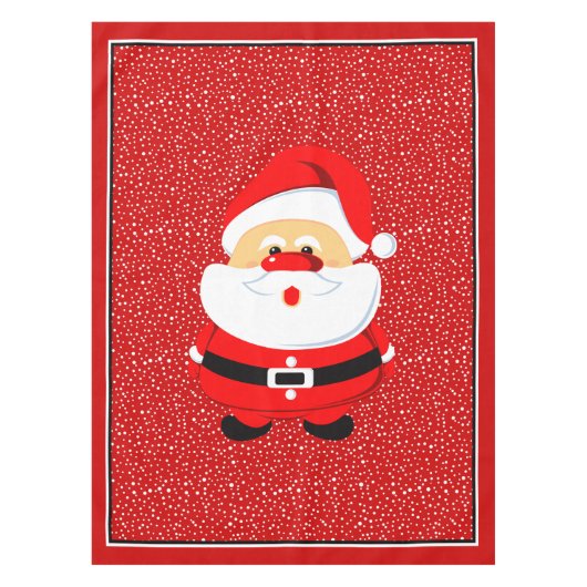 かわいいサンタクロースお洒落クリスマス テーブルクロス (正面)