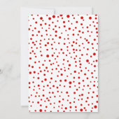 かわいいサンタクロースが赤いクリスマスホリデーパーティー 招待状 (裏面)