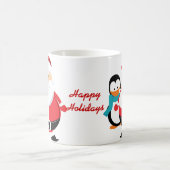かわいいサンタクロースとペンギン コーヒーマグカップ (中央)