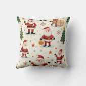 かわいいサンタクロースとルドルフ飾ザクリスチム クッション (裏面)