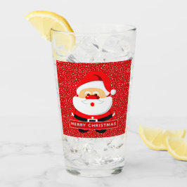 かわいいサンタクロースと雪のクリスマス タンブラーグラス