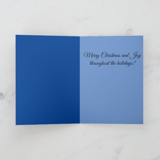 かわいいサンタクロースのアートメリークリスマス シーズンカード (内部)