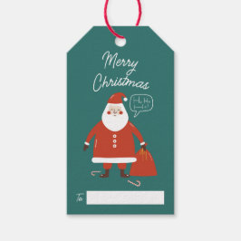 かわいいサンタクロースのカスタマイズ可能なクリスマス ギフトタグ