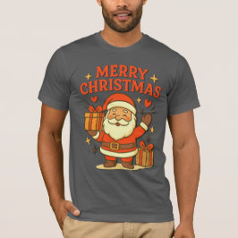  かわいいサンタクロースのクリスマスアート - メリークリスマス Tシャツ