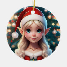 かわいいサンタクロースのクリスマスエルフ