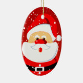 かわいいサンタクロースのクリスマスオーナメント セラミックオーナメント (右)