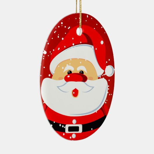 かわいいサンタクロースのクリスマスオーナメント セラミックオーナメント (右)