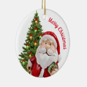 かわいいサンタクロースのクリスマスオーナメント セラミックオーナメント (右)