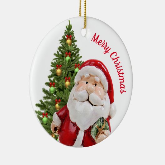 かわいいサンタクロースのクリスマスオーナメント セラミックオーナメント (右)