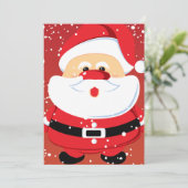 かわいいサンタクロースのクリスマスカスタム シーズンカード (スタンド正面)