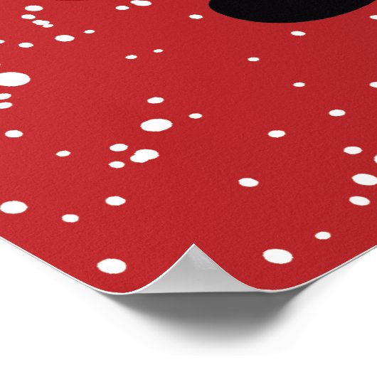 かわいいサンタクロースのクリスマスカスタム ポスター (角)