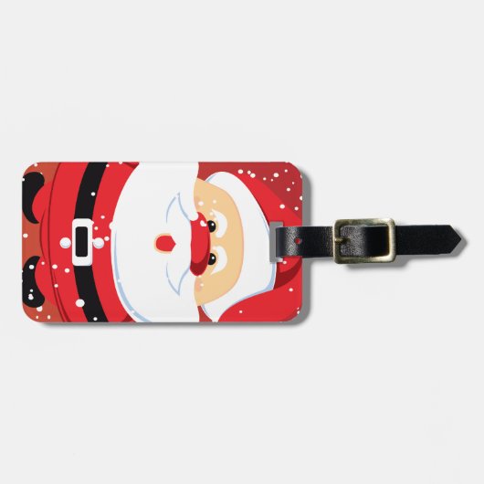かわいいサンタクロースのクリスマスカスタム ラゲッジタグ