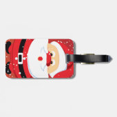 かわいいサンタクロースのクリスマスカスタム ラゲッジタグ (裏面横)