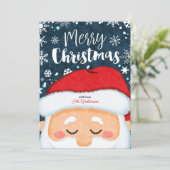 かわいいサンタクロースのクリスマスグリーティングカード シーズンカード (スタンド正面)
