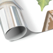 かわいいサンタクロースのクリスマススイーツパーソナライズされた ラッピングペーパー (ロールコーナー)