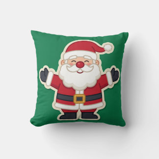 かわいいサンタクロースのクリスマススローピロー クッション