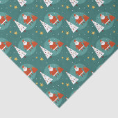 かわいいサンタクロースのクリスマスツリーパターン 薄葉紙 (詳細)