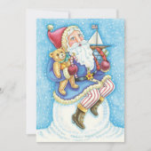 かわいいサンタクロースのクリスマスパーティー招待状 招待状 (正面)