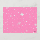 かわいいサンタクロースのクリスマスピンクのはがき シーズンポストカード (裏面)