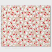 かわいいサンタクロースのクリスマスプレゼント、シームレス ラッピングペーパー (フラット)